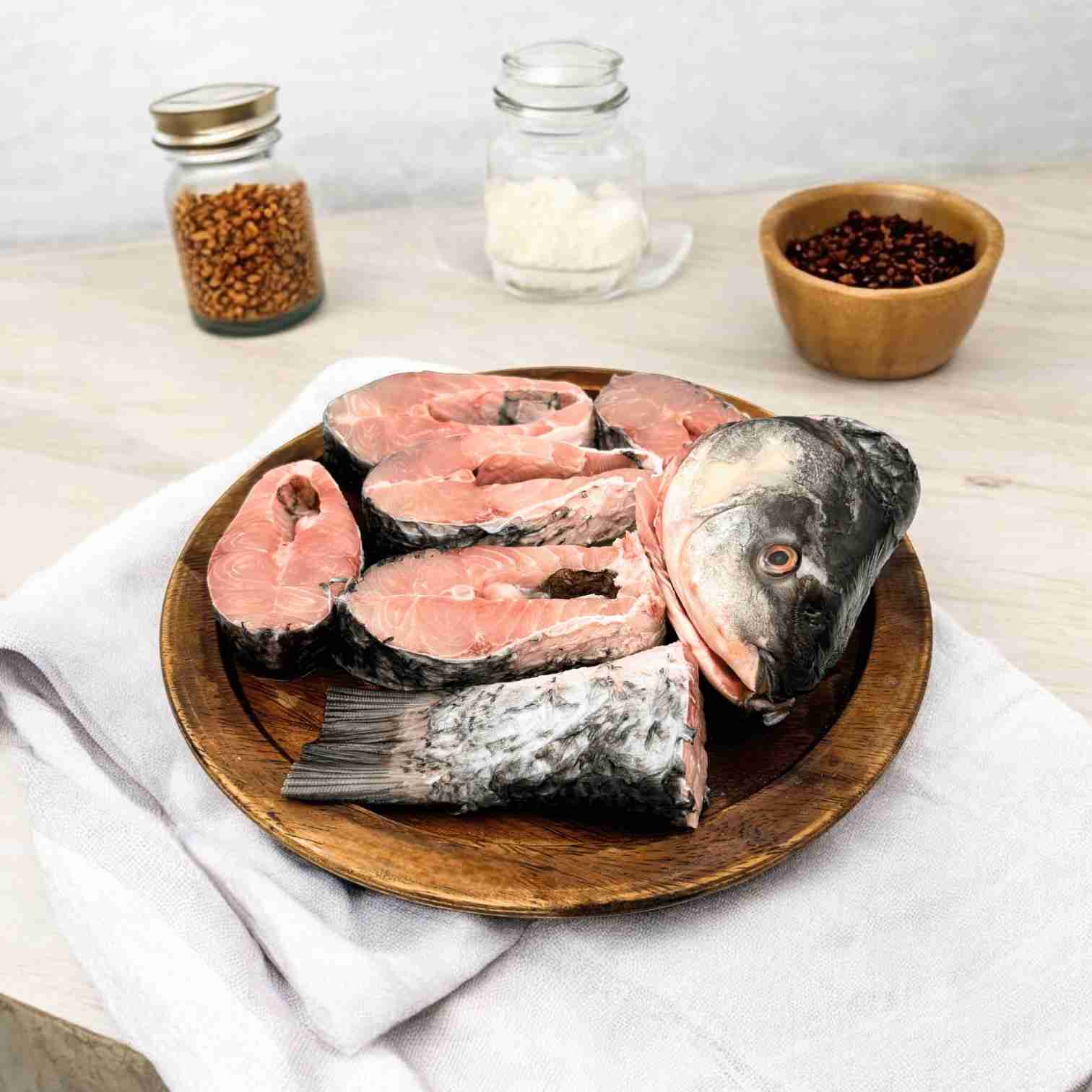 Freshwater Rohu (Rui) Large - Whole Fish with Head(1.3 kg - 1.7 kg)